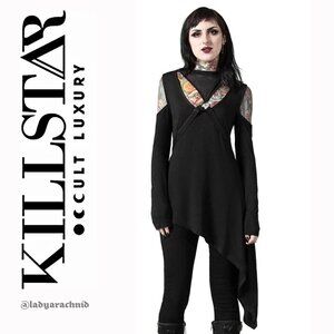 Killstar Black Asymmetrical Blouse